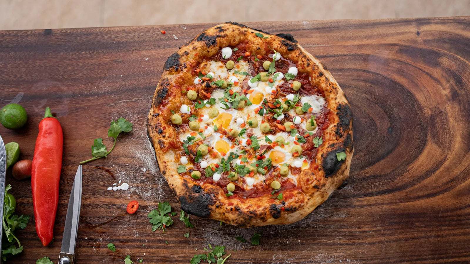 Pizza Recipes - Mexican Huevos Rancheros Pizza