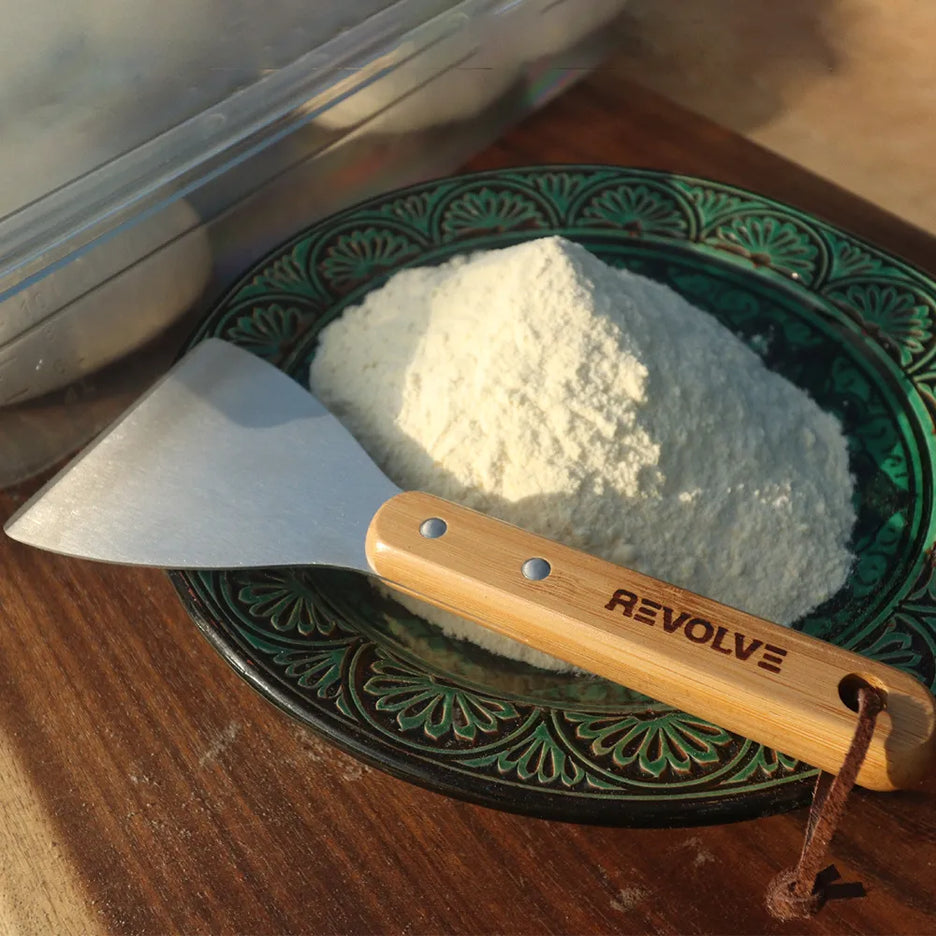 Dough Scraper in use