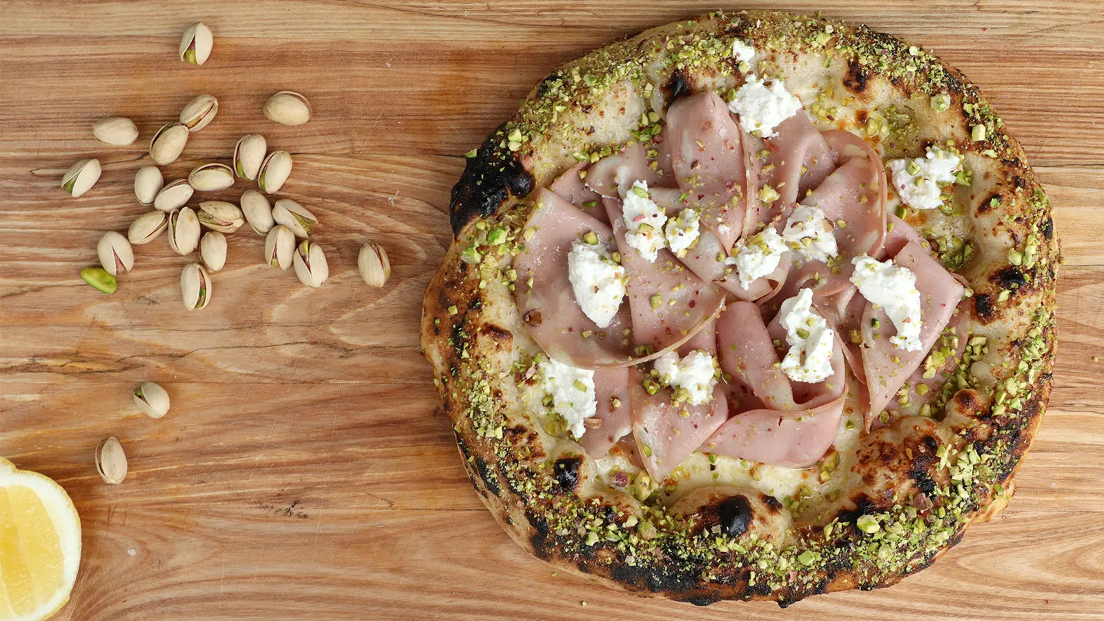 Mortadella Pizza Recipe with Pistachios