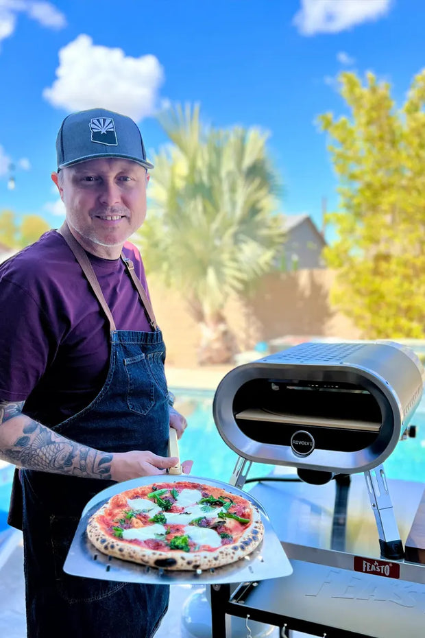 Chef Shaun O'Neale with Revolve Pizza Oven