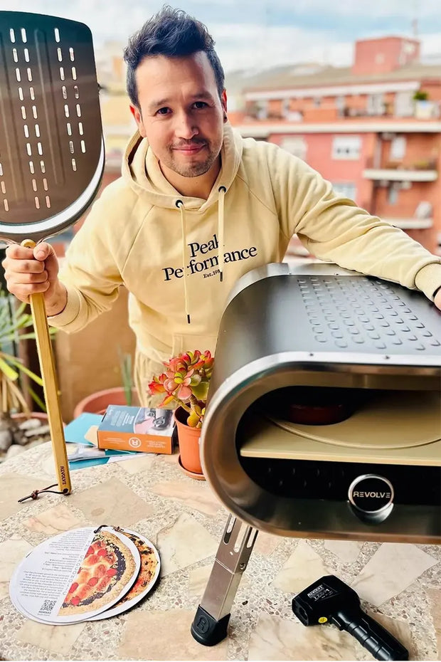 Chef Hector Alamos with Revolve Pizza Oven